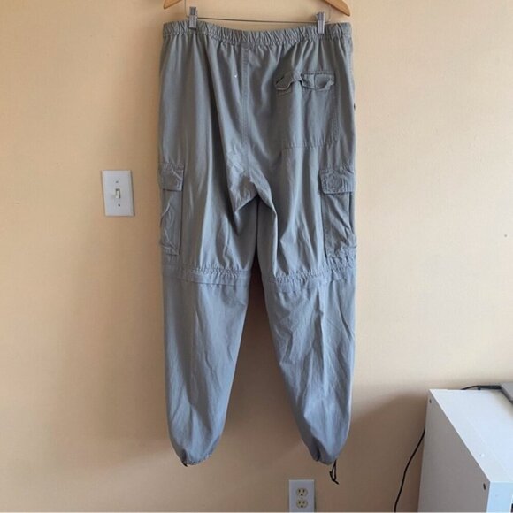 Vintage Request Jeans Cargo Convertible Parachute Pull On Pants Size Large FLAW - Picture 3 of 16